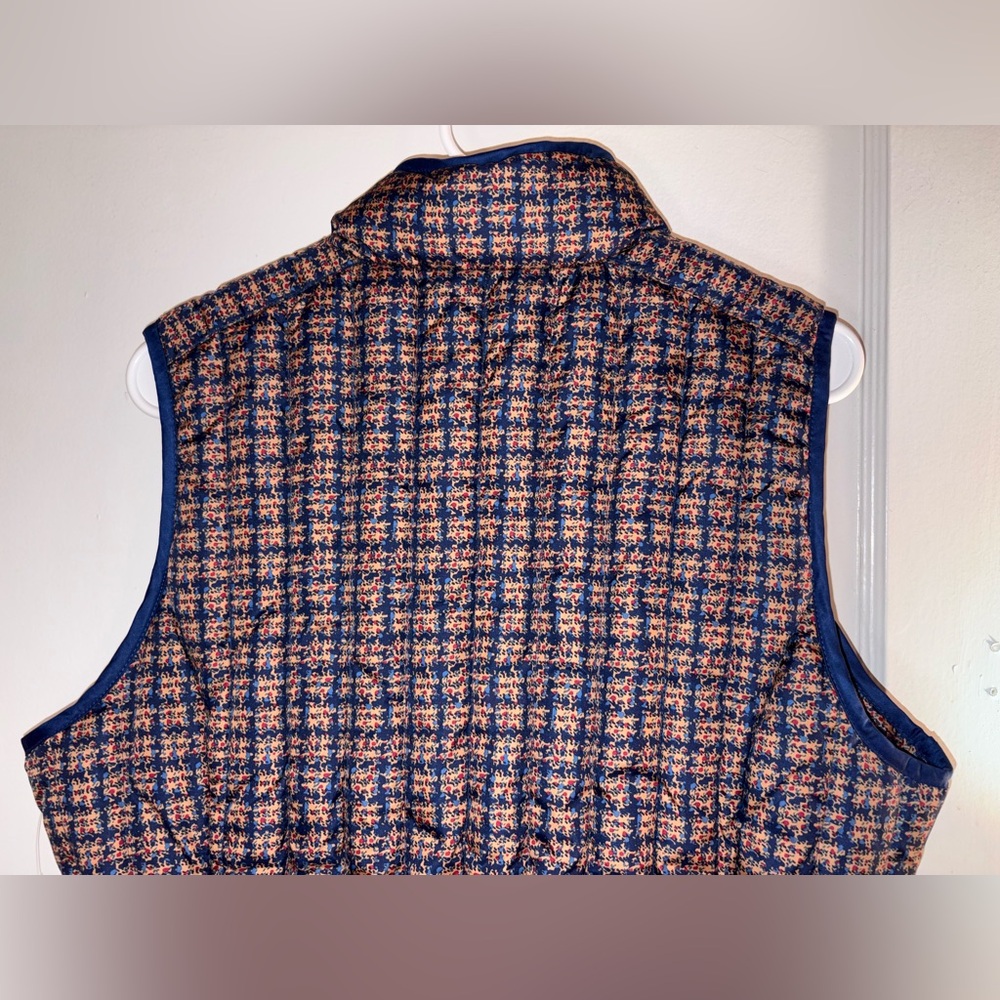 NWT Tommy Hilfiger Down Feather Puffer Vest in Blue Red Yellow – Women’s Large - Picture 10 of 15